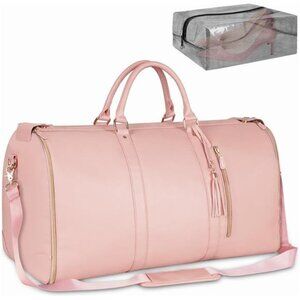 Women Travel Garment Bag Convertible Duffle Carry On Foldable PU Leather Suit